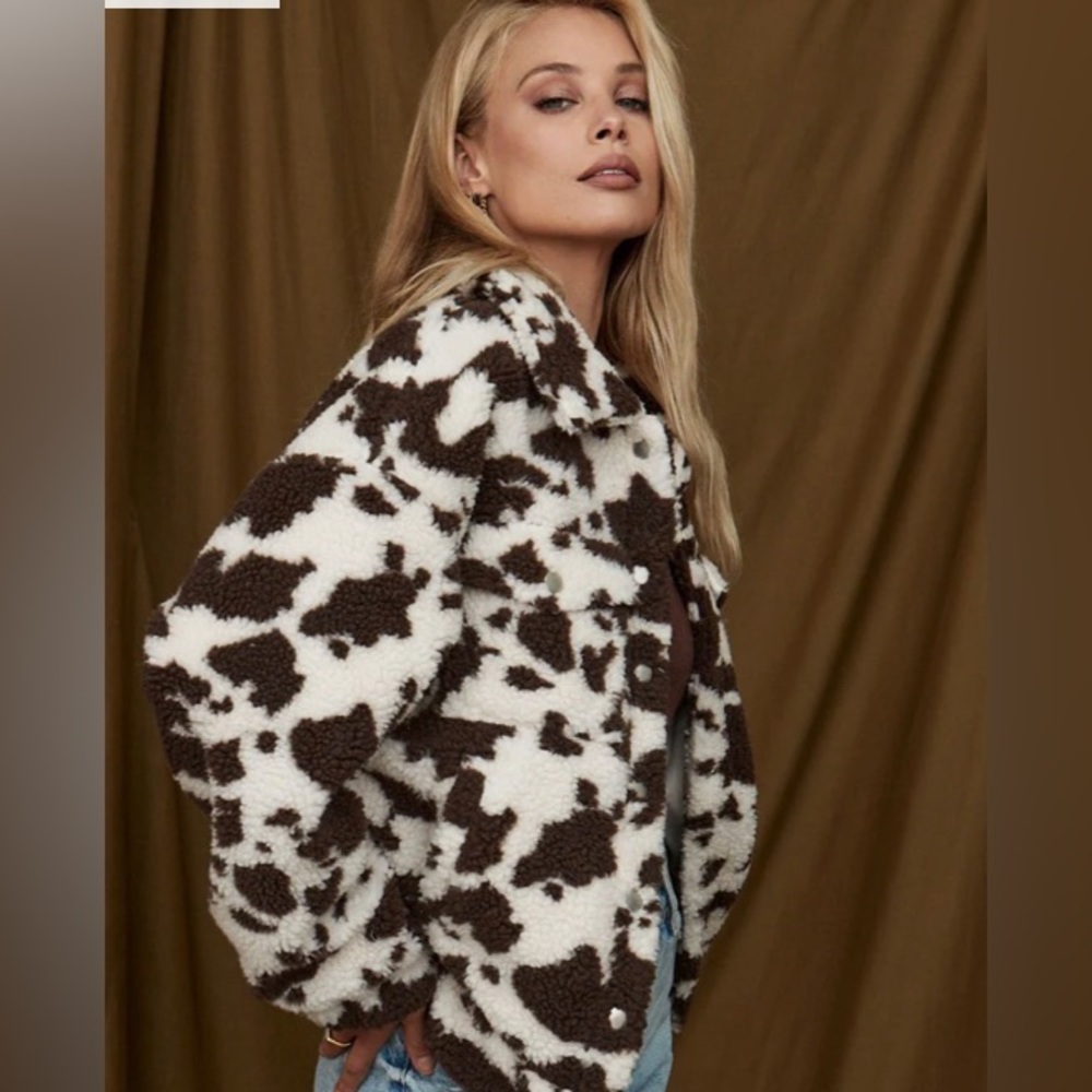 Cow print jacket